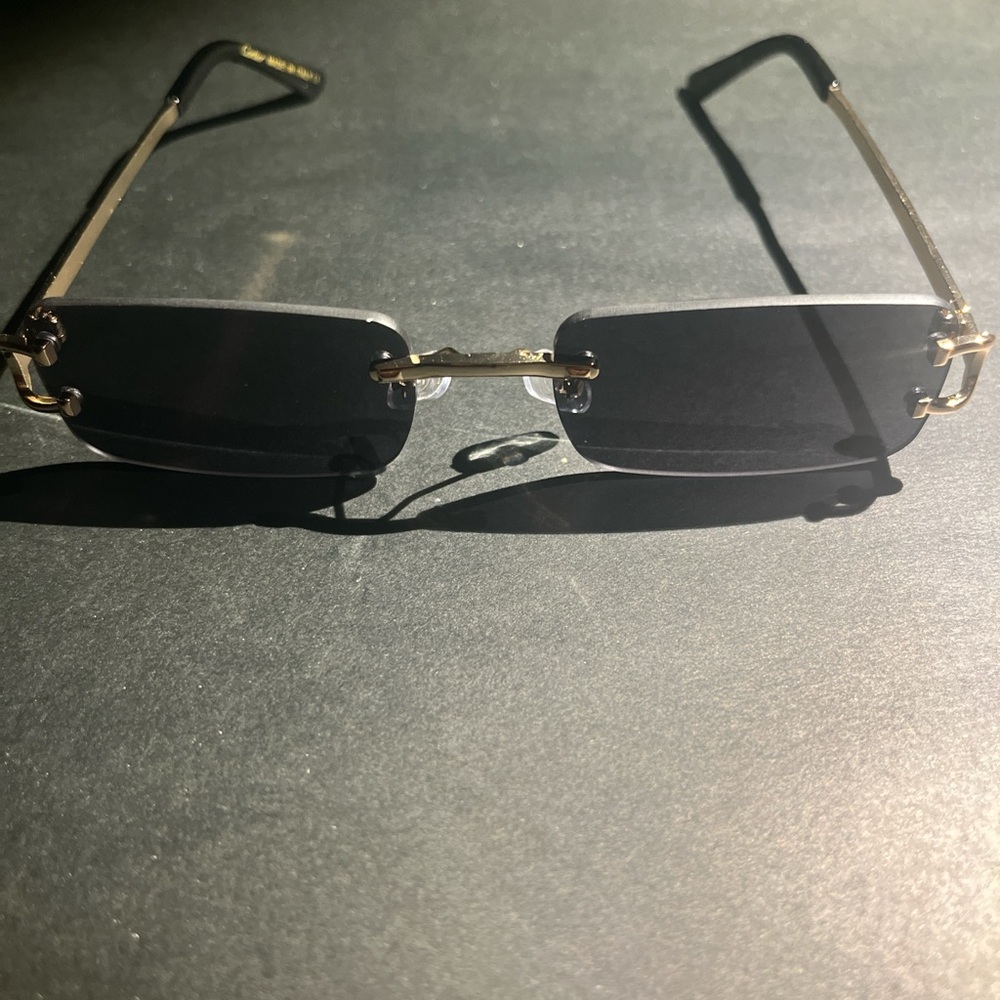 Rimless Rectangle Cartier Sunglasses